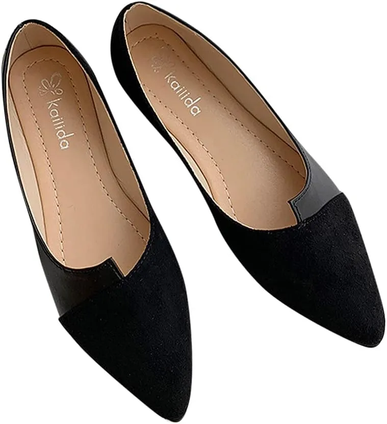 Toe Ballet Splice Flat Color Fashion Pointed Women Shoes On Ballerina Slip Women's sandals Womens Slide Sandal