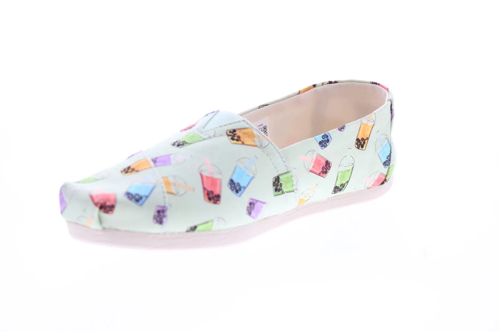 Toms Alpargata 10015549 Womens Green Canvas Slip On Loafer Flats Shoes