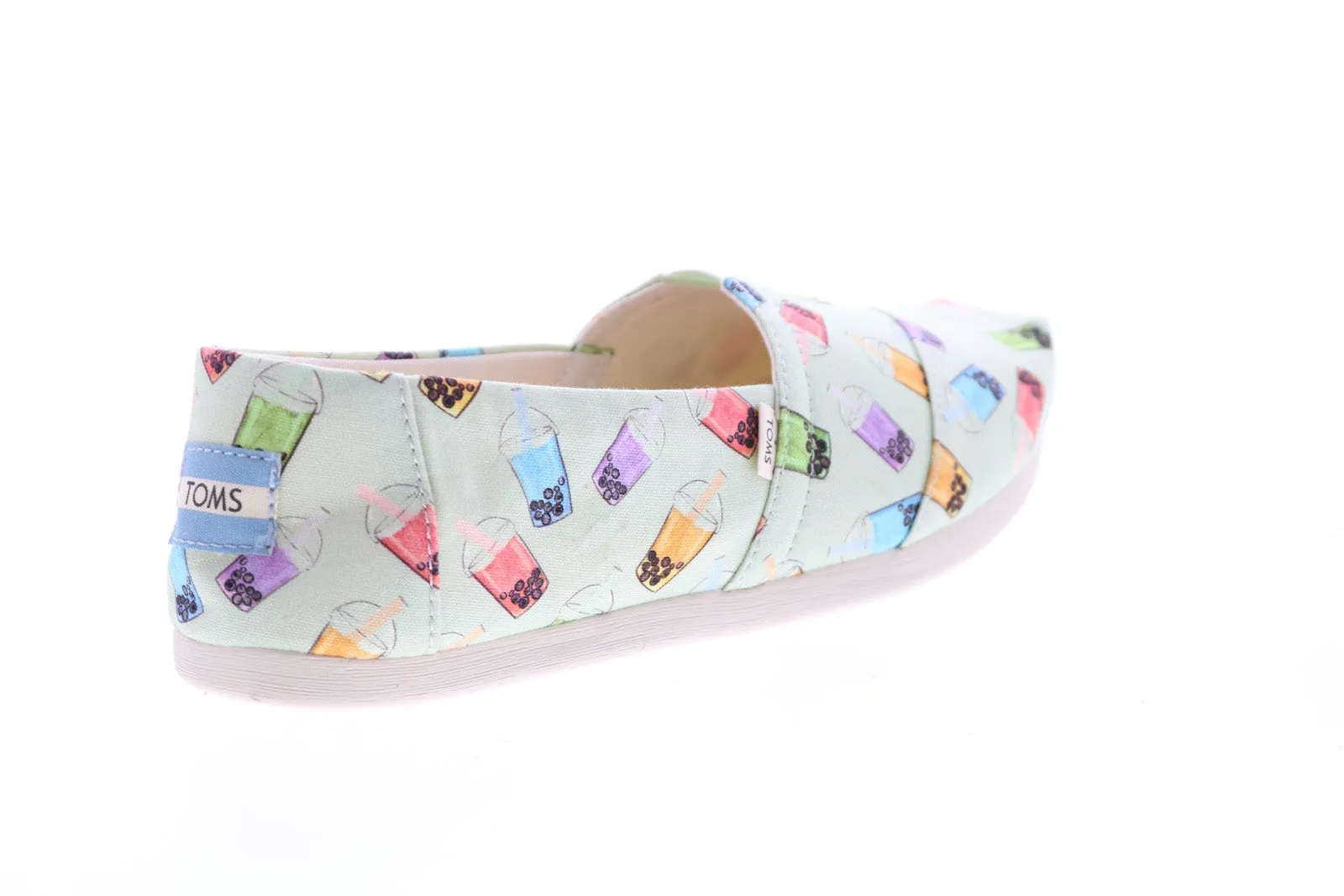 Toms Alpargata 10015549 Womens Green Canvas Slip On Loafer Flats Shoes