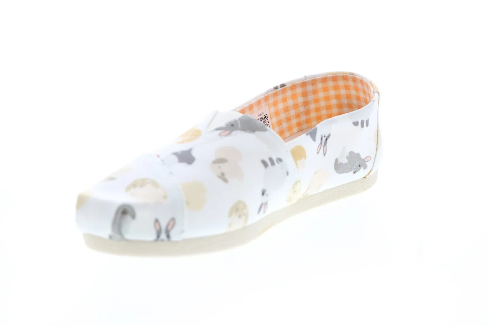 Toms Alpargata 10016596 Womens White Canvas Slip On Loafer Flats Shoes