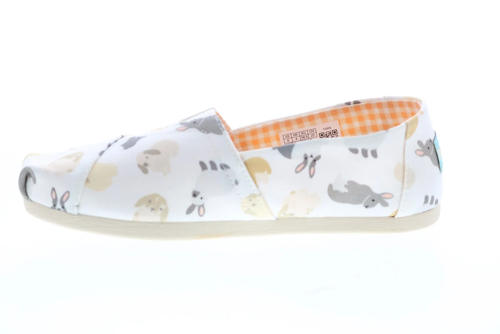Toms Alpargata 10016596 Womens White Canvas Slip On Loafer Flats Shoes