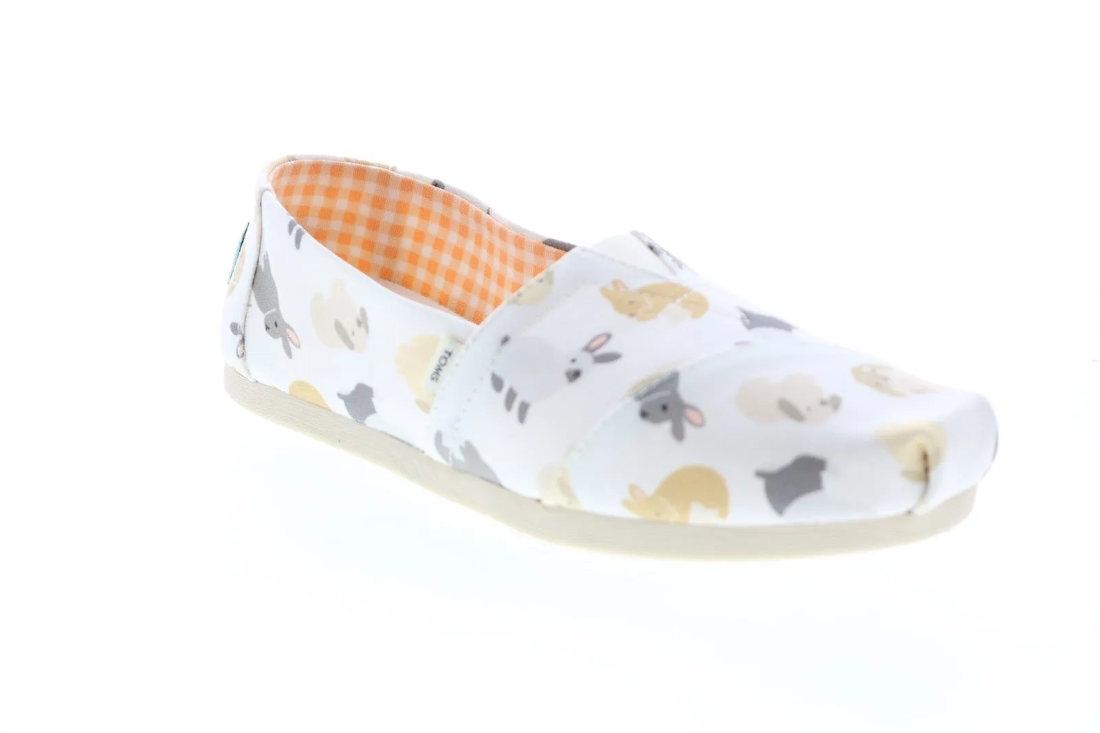 Toms Alpargata 10016596 Womens White Canvas Slip On Loafer Flats Shoes