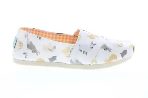 Toms Alpargata 10016596 Womens White Canvas Slip On Loafer Flats Shoes