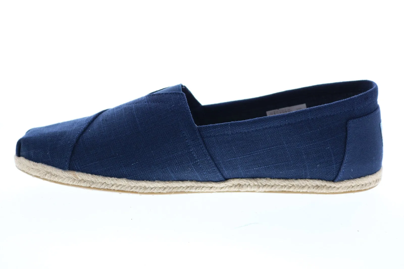 Toms Classic 10008553 Womens Blue Canvas Slip On Loafer Flats Shoes