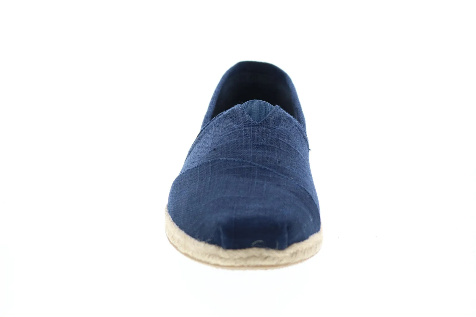 Toms Classic 10008553 Womens Blue Canvas Slip On Loafer Flats Shoes