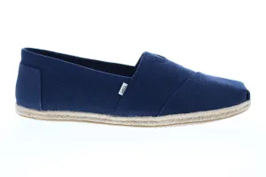 Toms Classic 10008553 Womens Blue Canvas Slip On Loafer Flats Shoes