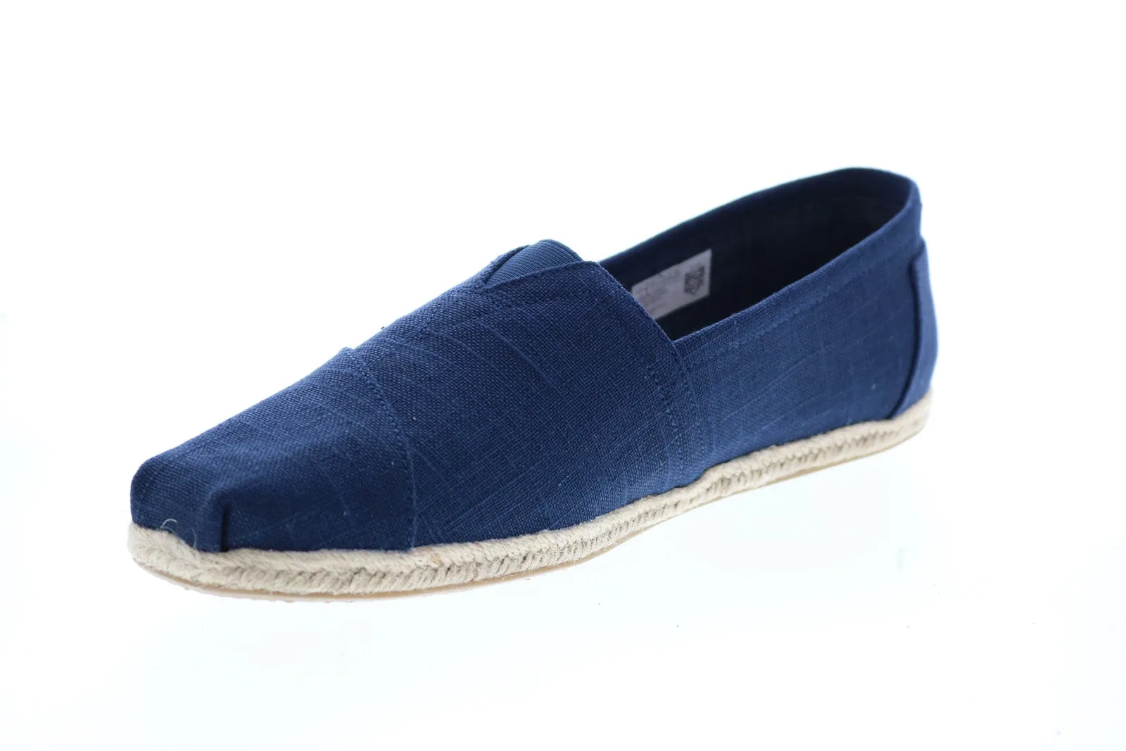 Toms Classic 10008553 Womens Blue Canvas Slip On Loafer Flats Shoes