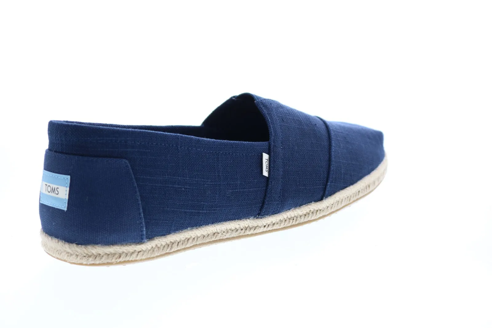 Toms Classic 10008553 Womens Blue Canvas Slip On Loafer Flats Shoes
