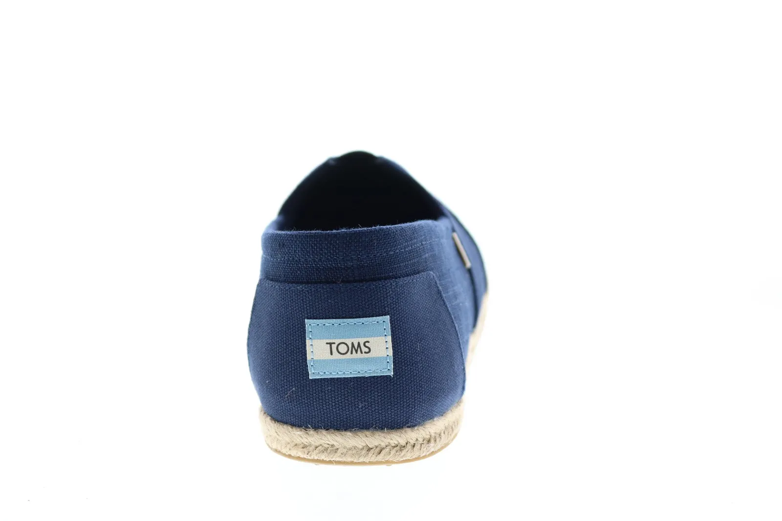 Toms Classic 10008553 Womens Blue Canvas Slip On Loafer Flats Shoes