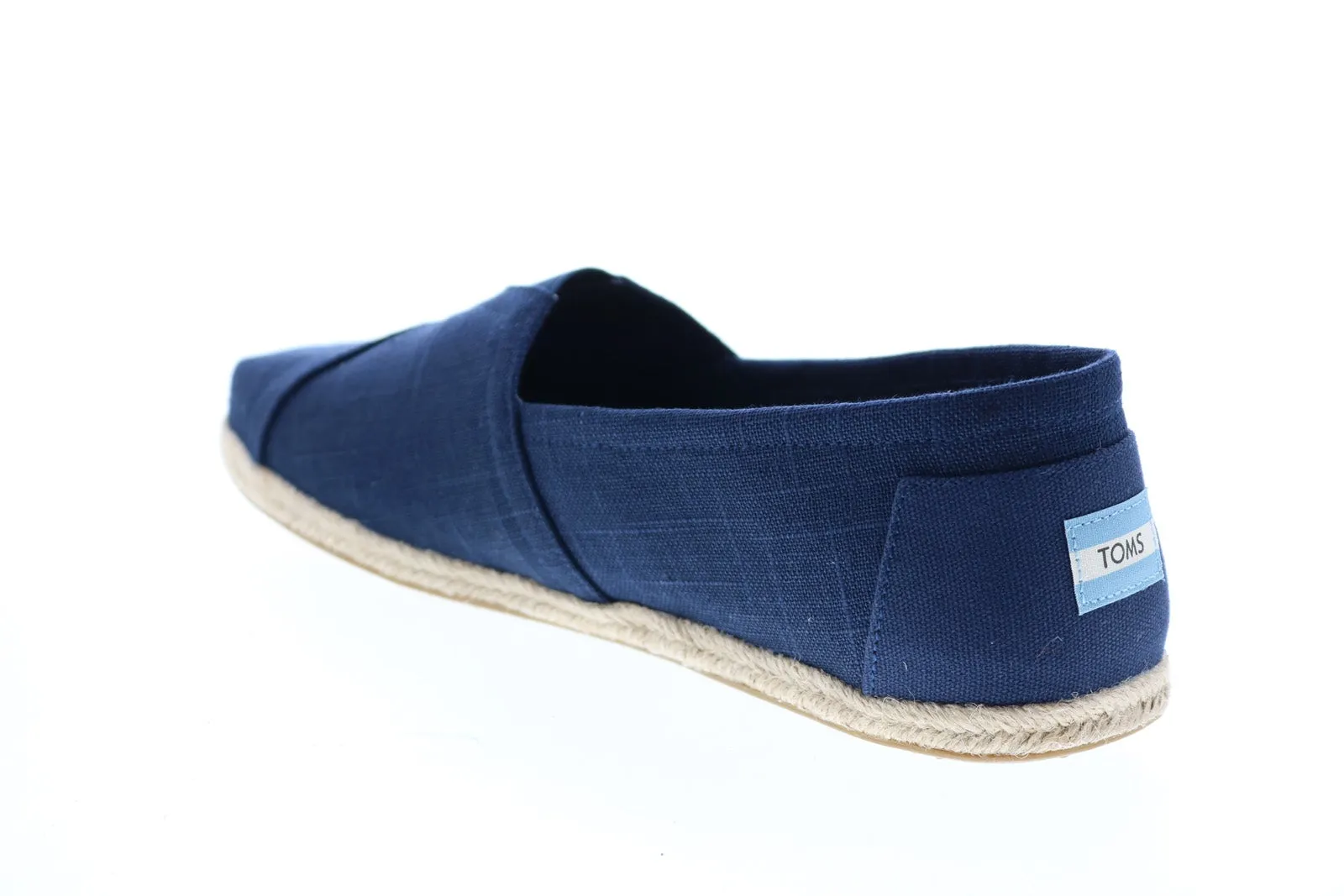 Toms Classic 10008553 Womens Blue Canvas Slip On Loafer Flats Shoes