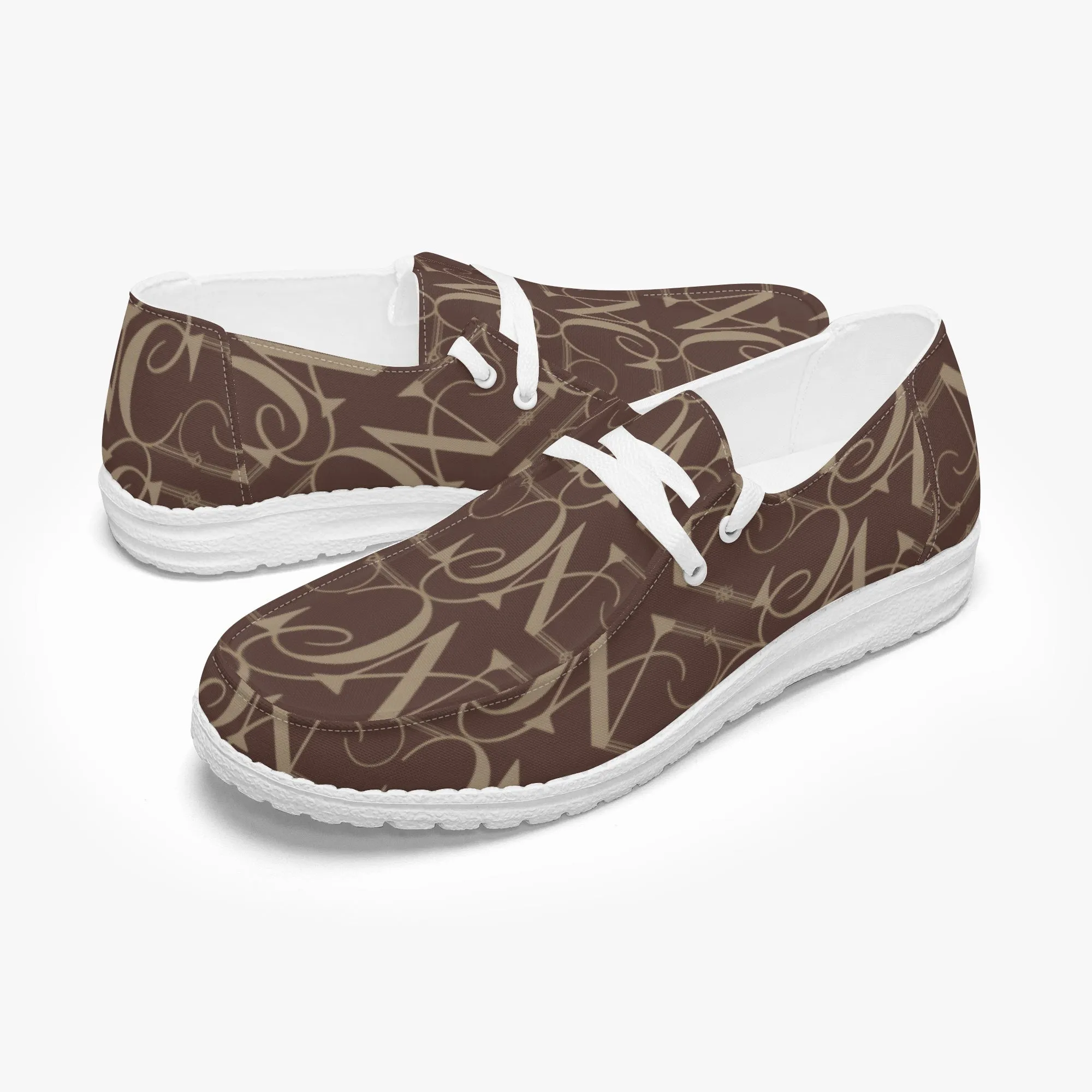 Trendy Canvas Lace-up Loafers