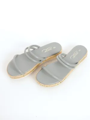 Tubular Strappy Platform Mule Sandal - Sage