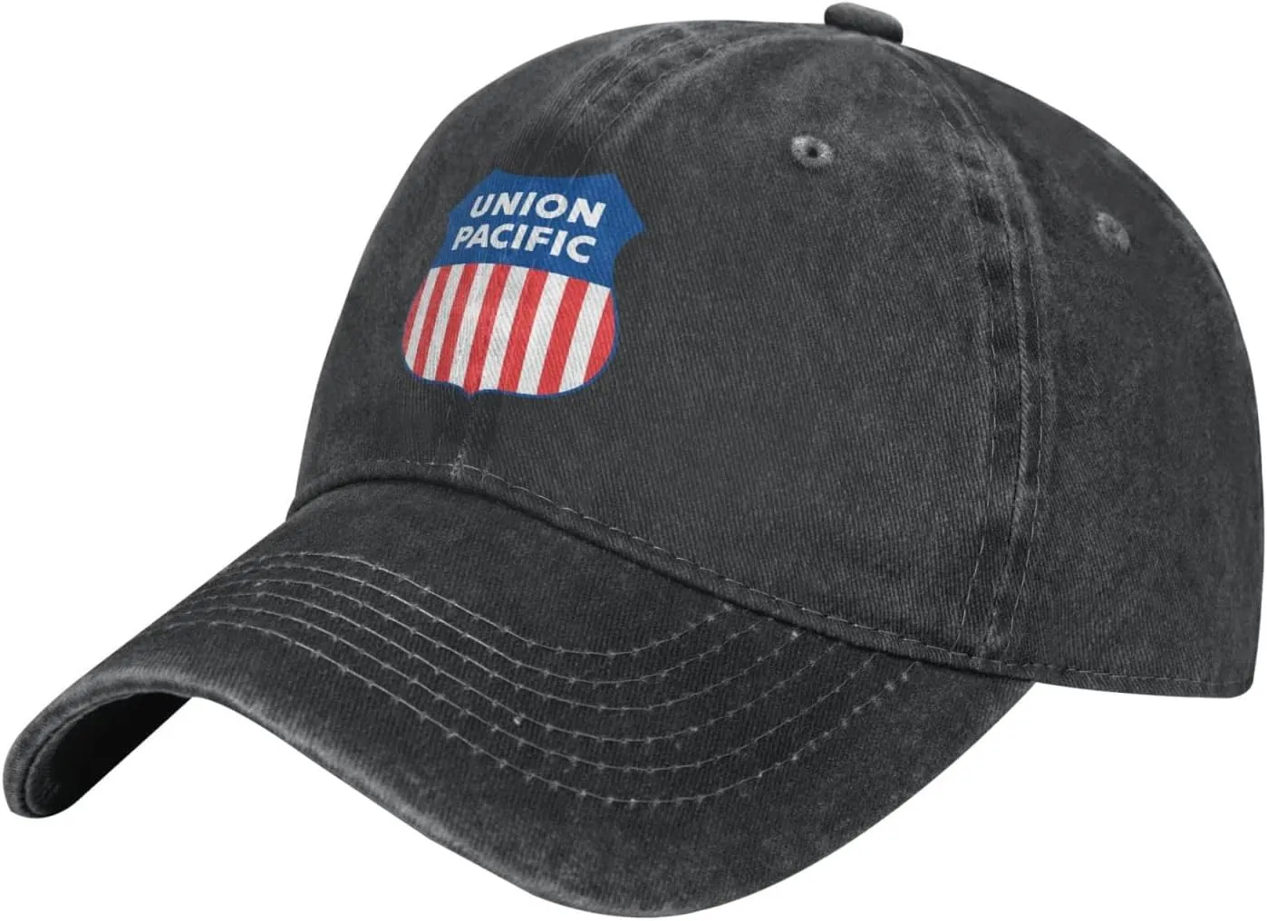Union Pacific Railroad Denim Trucker Hat Baseball Cap for Men Or Women Cowboy