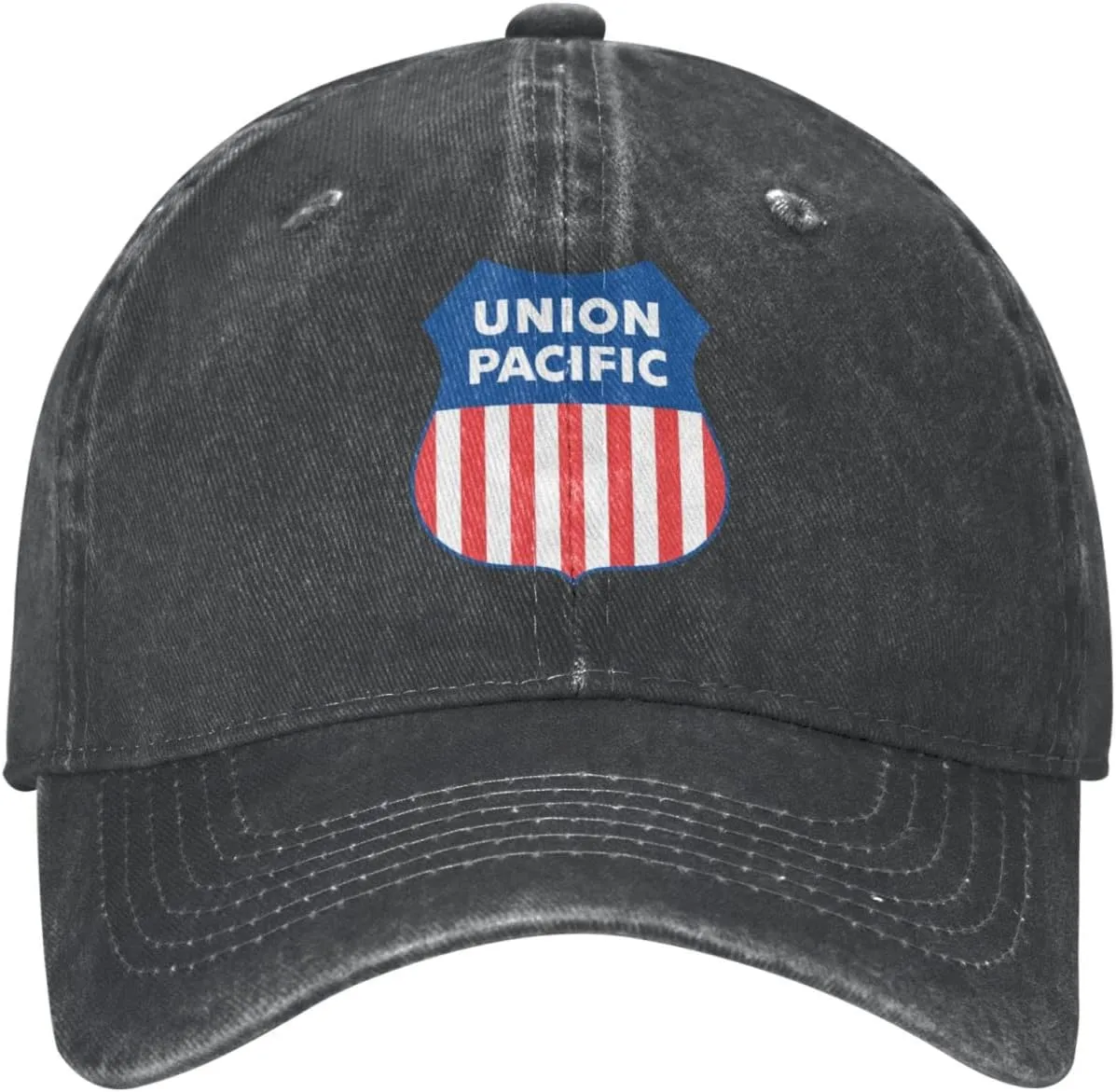 Union Pacific Railroad Denim Trucker Hat Baseball Cap for Men Or Women Cowboy