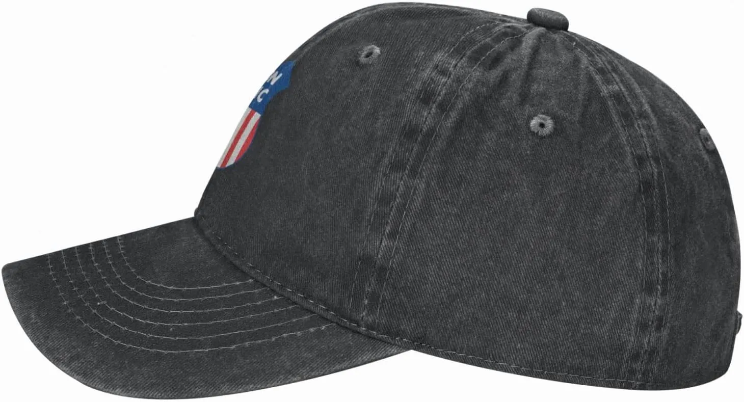Union Pacific Railroad Denim Trucker Hat Baseball Cap for Men Or Women Cowboy