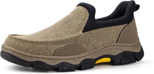 UPIShi Men's Hands Free Slip On Loafer Slip-ins Walking Casual Canvas Lightweight Indoor Outdoor Cushioning Shoes