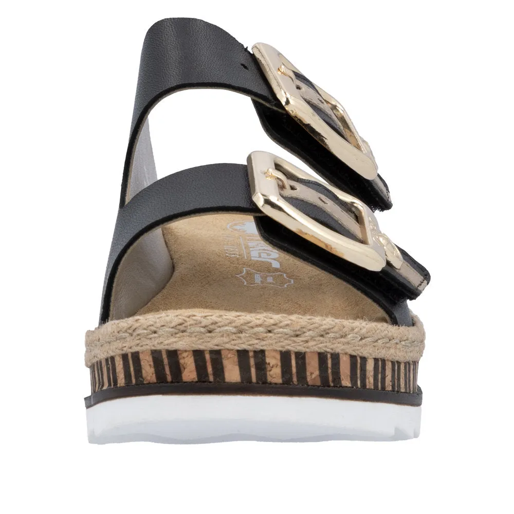 V7955-00 - Rich Buckle Buckle Sandal- Rieker