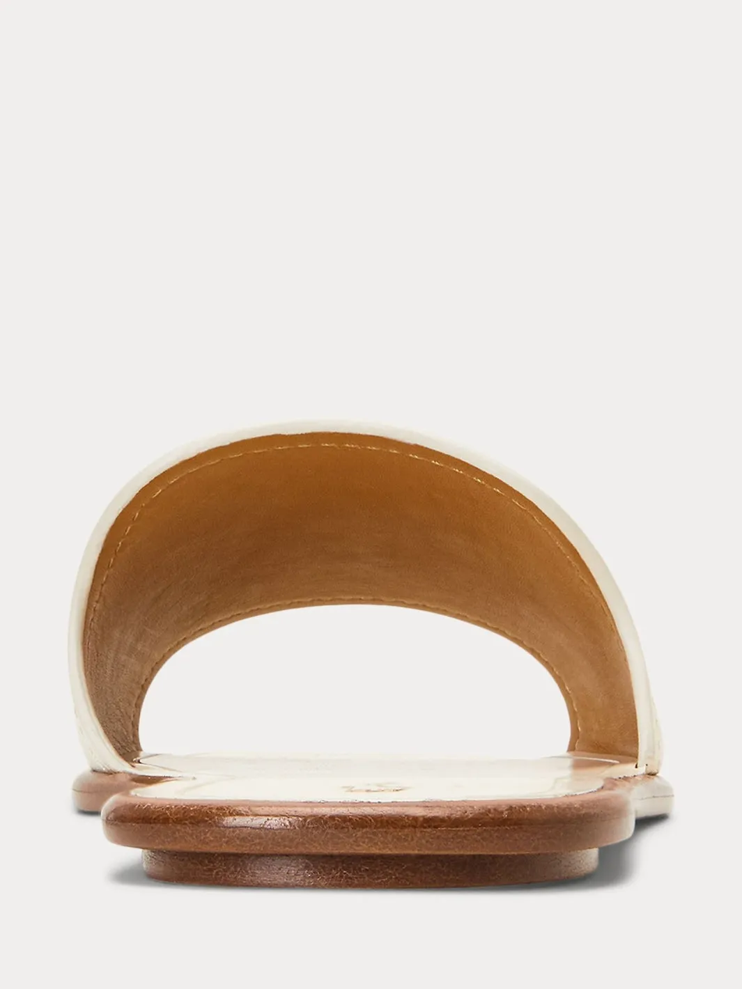VACHETTA LEATHER SLIDE SANDAL Off-White