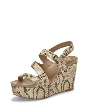 Velley Strappy Built-in features Leather Caged Wedge Platform Oatmeal Sandals Camuto Multi Vince Feature-rich