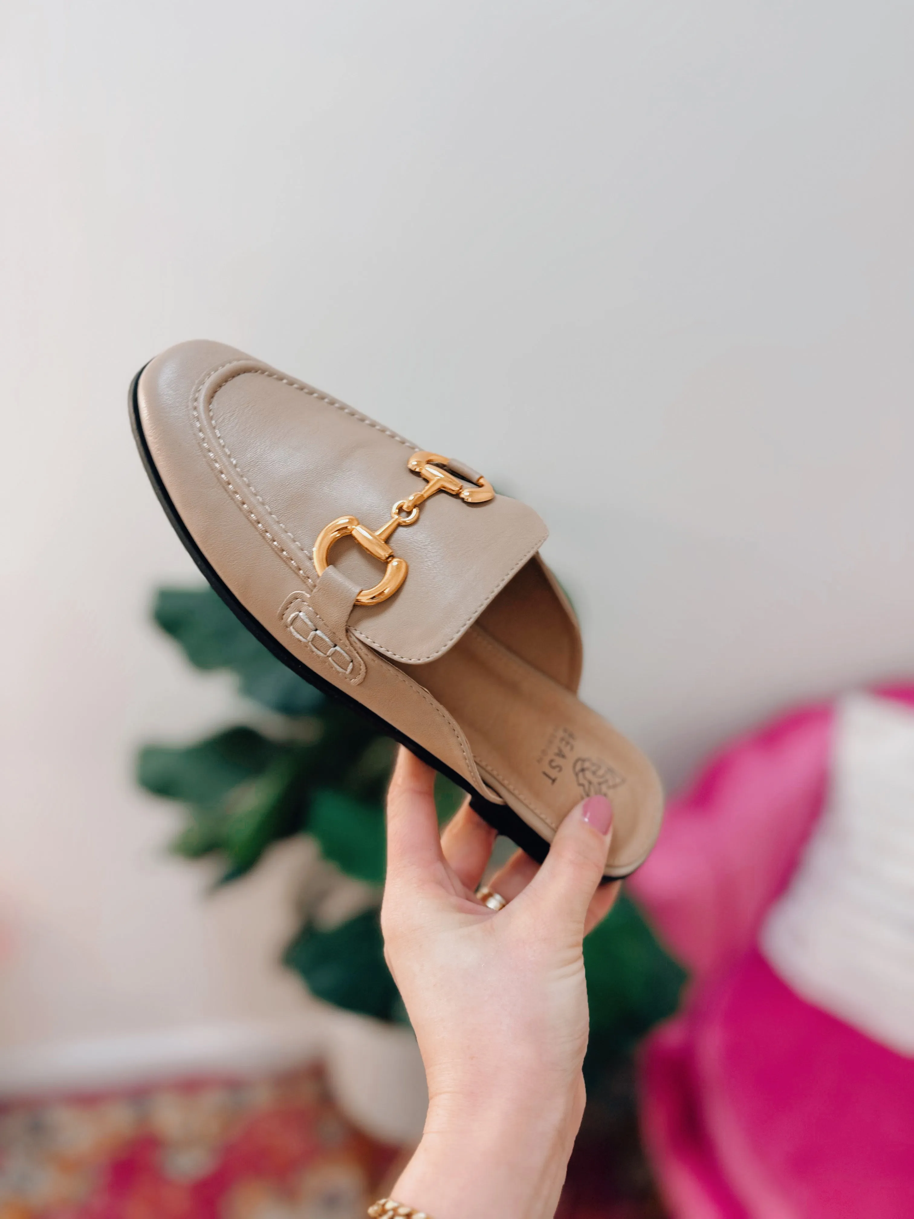 Vivian Gold Buckle Mule
