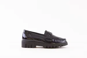 WALDLAUFER - 723502 143 SERENA-CHUNKY LOAFER - NAVY PATENT