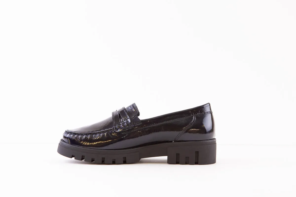WALDLAUFER - 723502 143 SERENA-CHUNKY LOAFER - NAVY PATENT