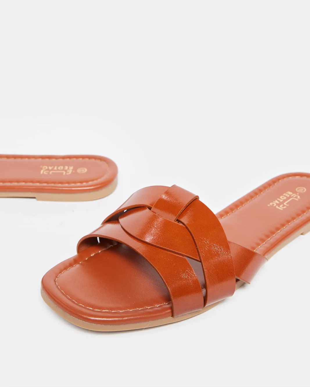 Women Brown Strappy Mule