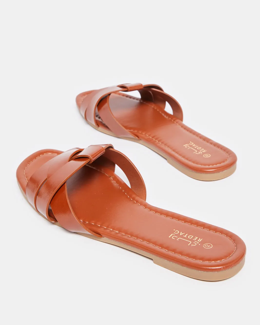 Women Brown Strappy Mule