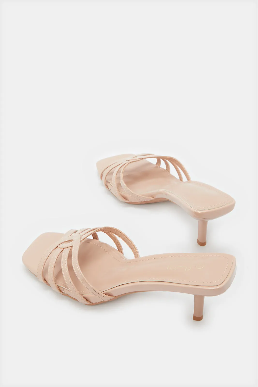 Women Pink Strappy Mule