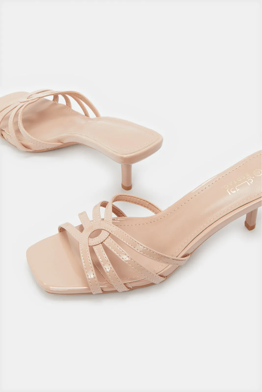 Women Pink Strappy Mule