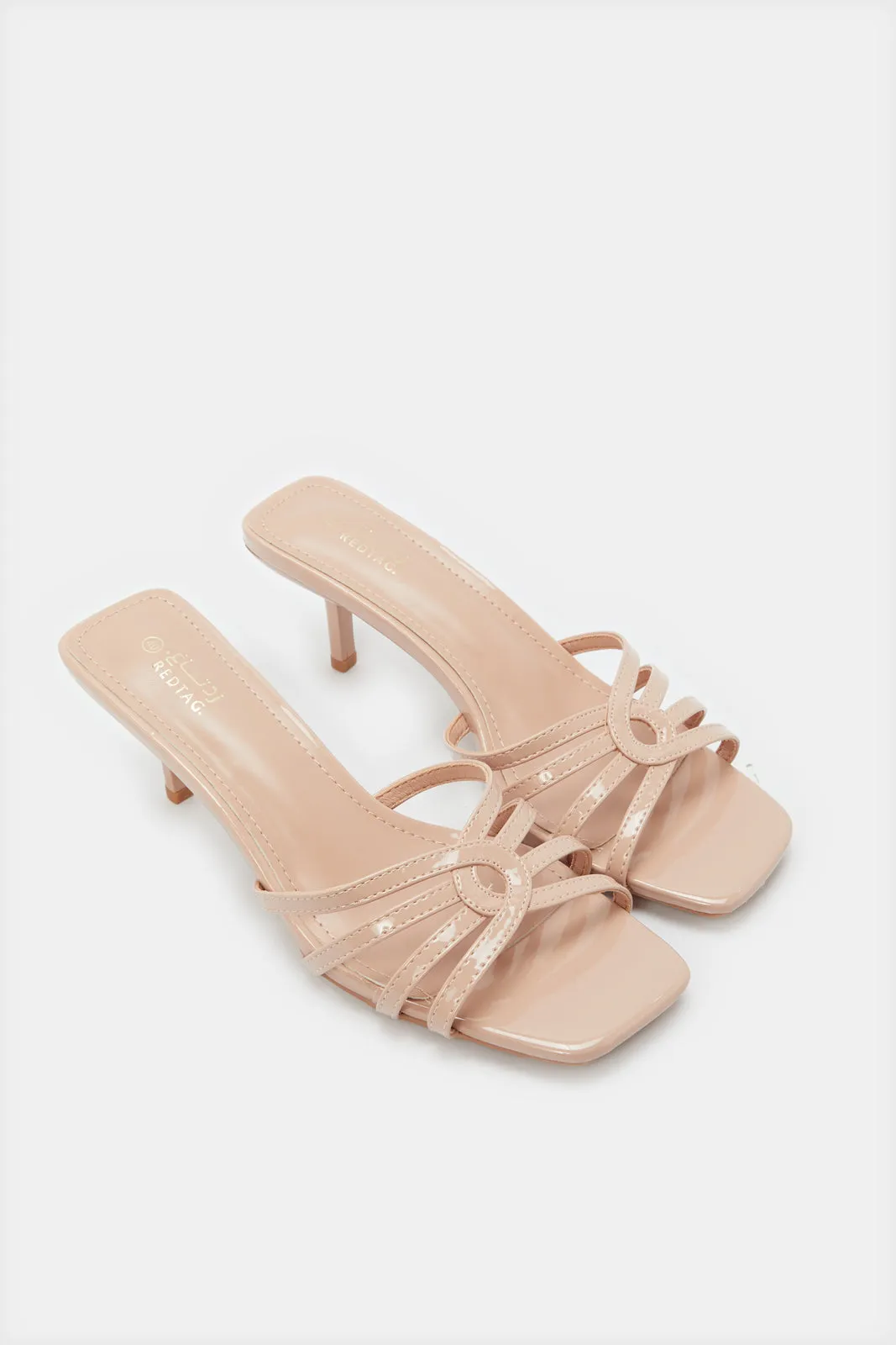 Women Pink Strappy Mule
