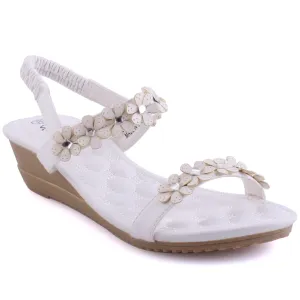 Women ‘Stuart’ Flower Detail Wedge Sandal