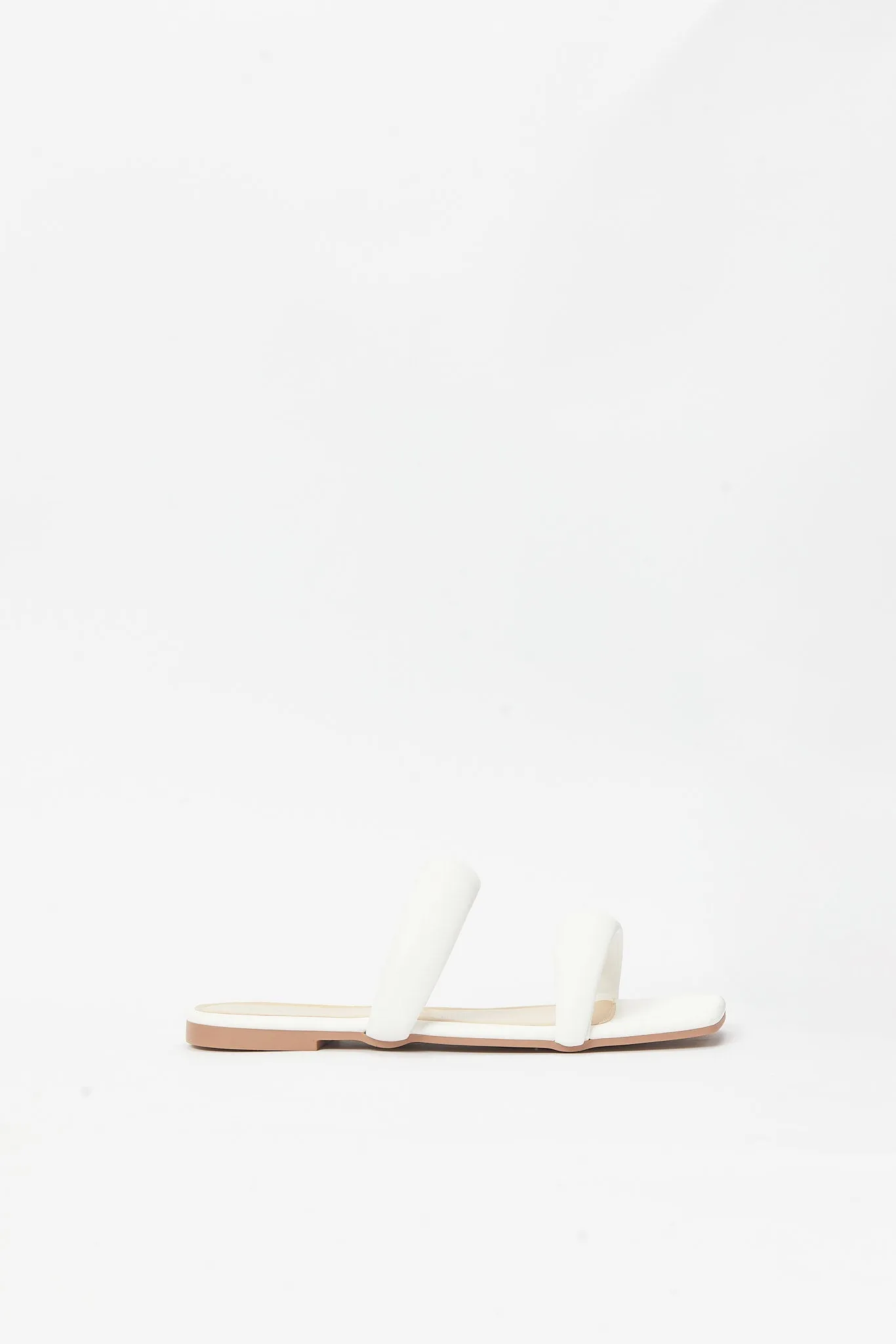 Women White Strap Mule