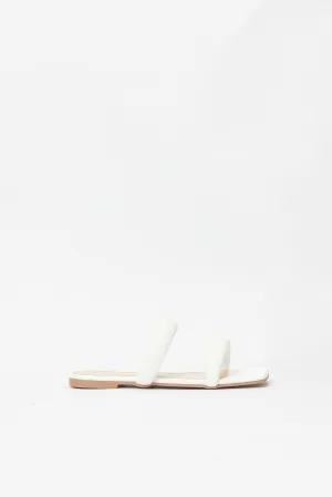 Women White Strap Mule