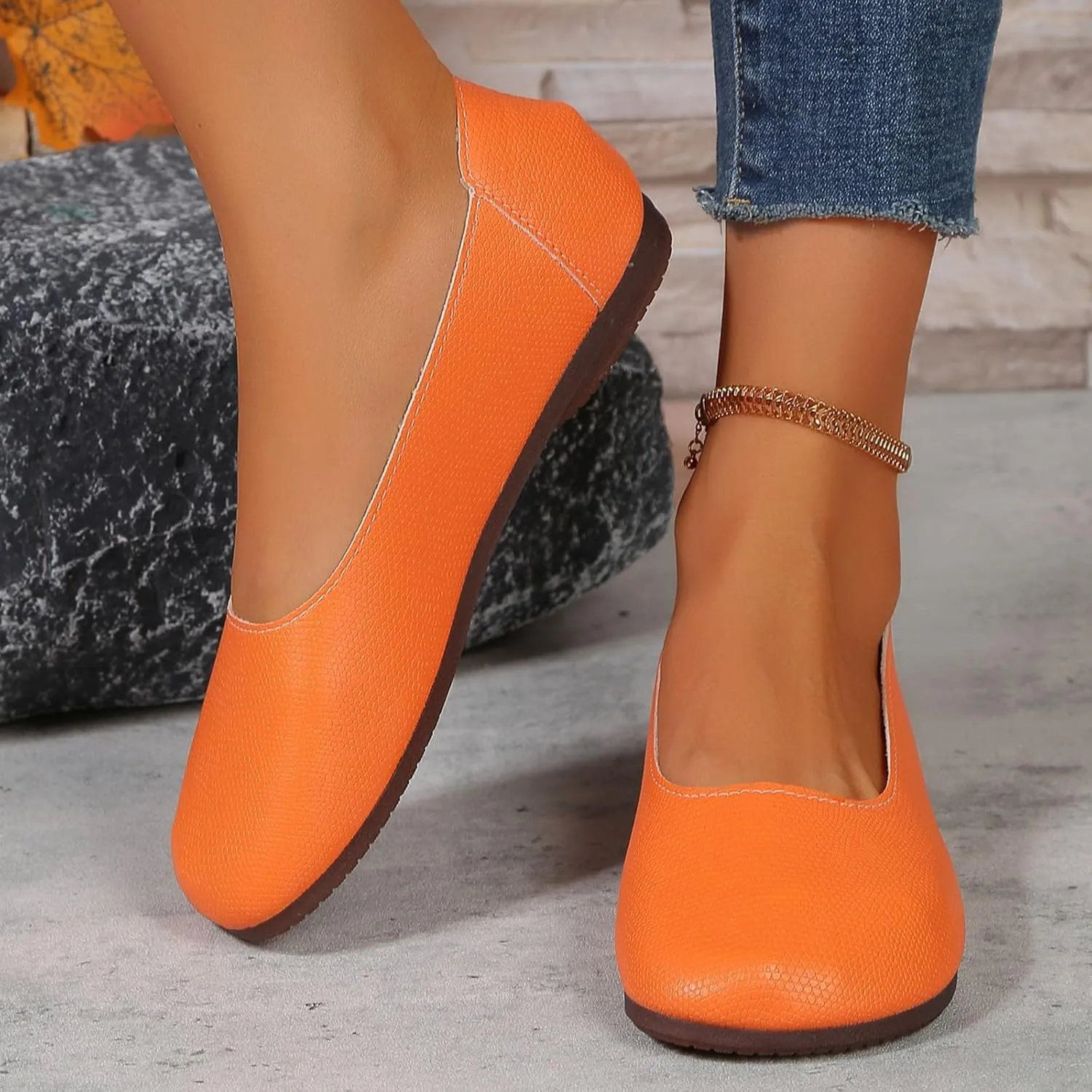 Womens Ballerina Ballet Flats Shoes Wide Width Soft Flats Comfort Foldable Round Toe Dressy Comfortable Slip On Dress Shoes