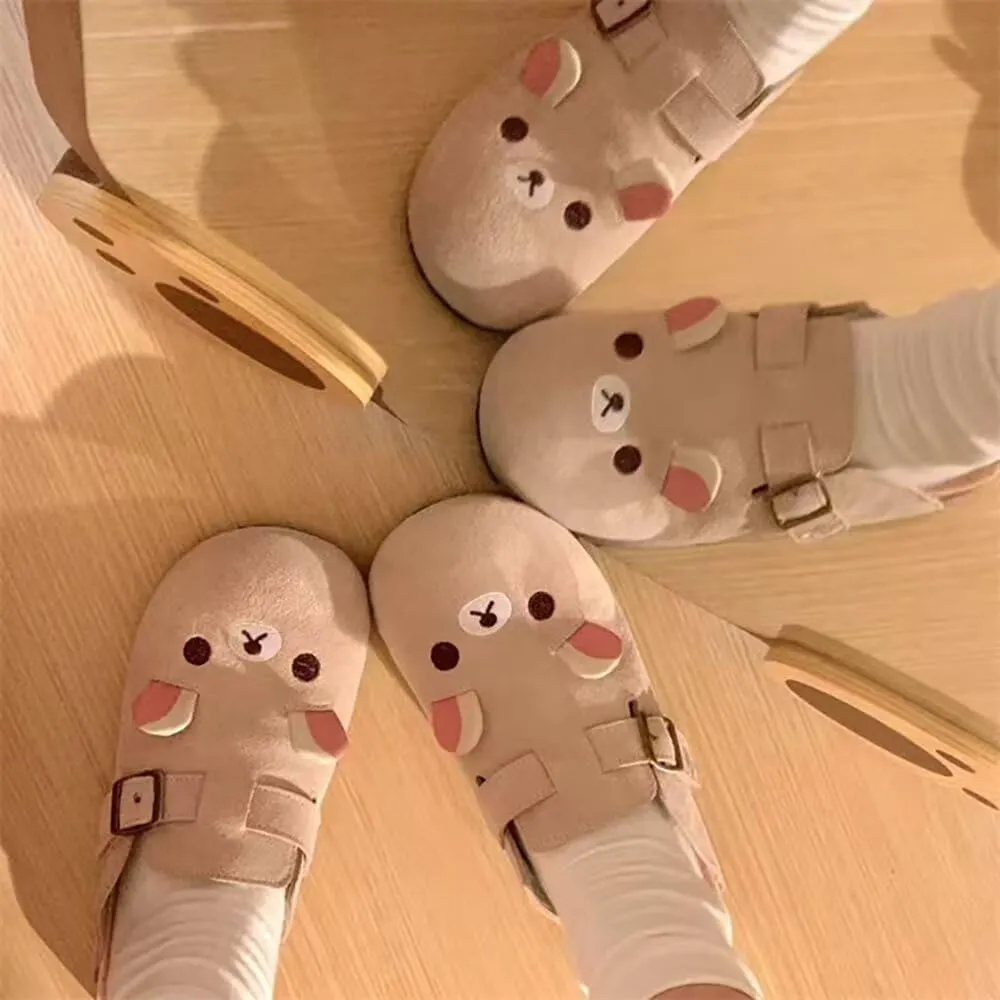 Women's Genuine Suede & Leather Mule Slippers Slip On Buckle Clogs with Soft Natural Rubber Cork Footbed Comfort Arch Support Potato Shoes for Women