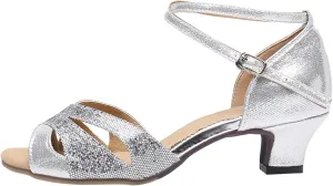Women's Latin Dance Shoes Ballroom Practice Dance Heels Dressy Wedding Bride Sandals Prom Graduation Business Heels