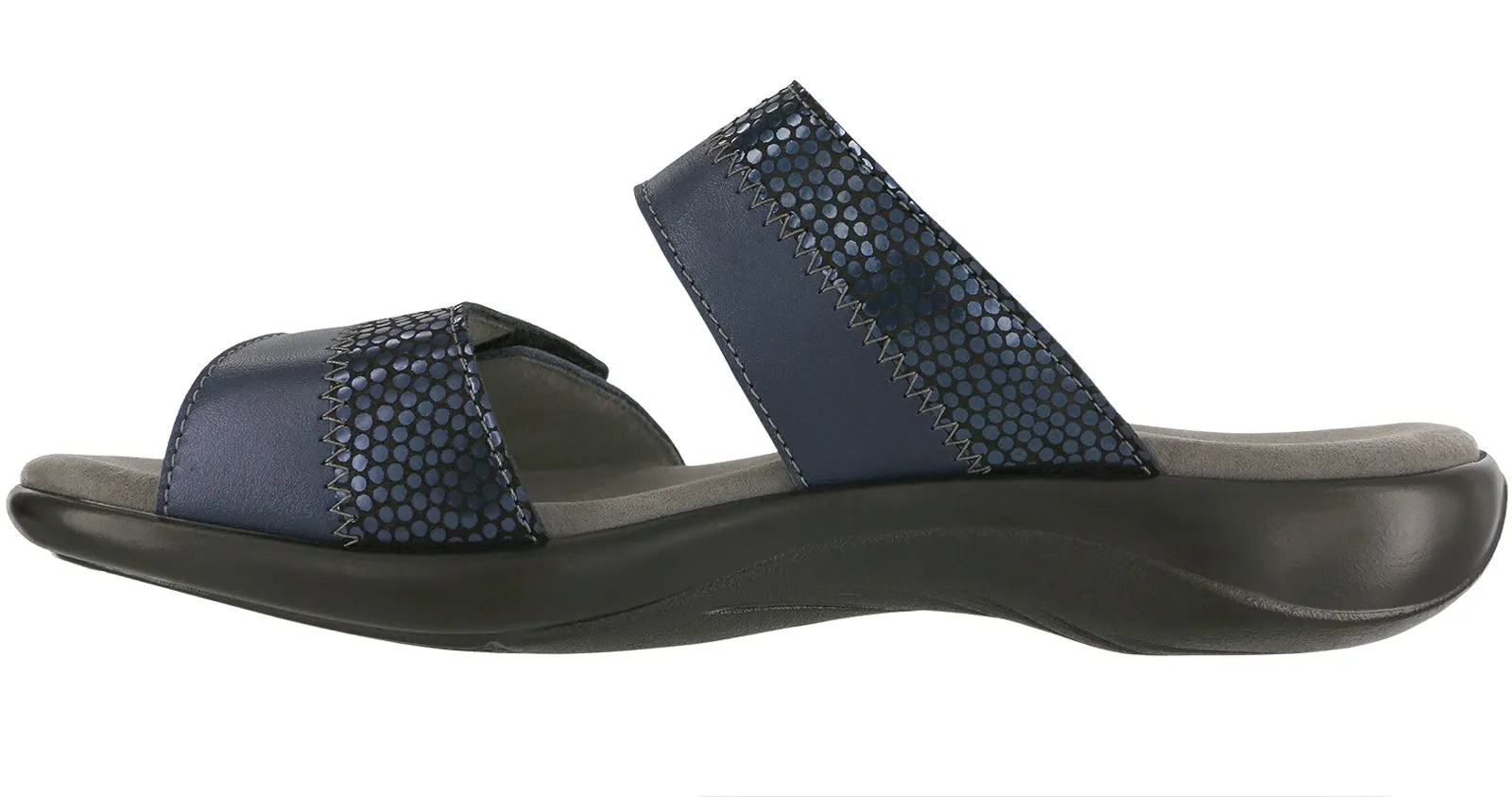 Women's Nudu Slide Leather Sandal in Slide Navy