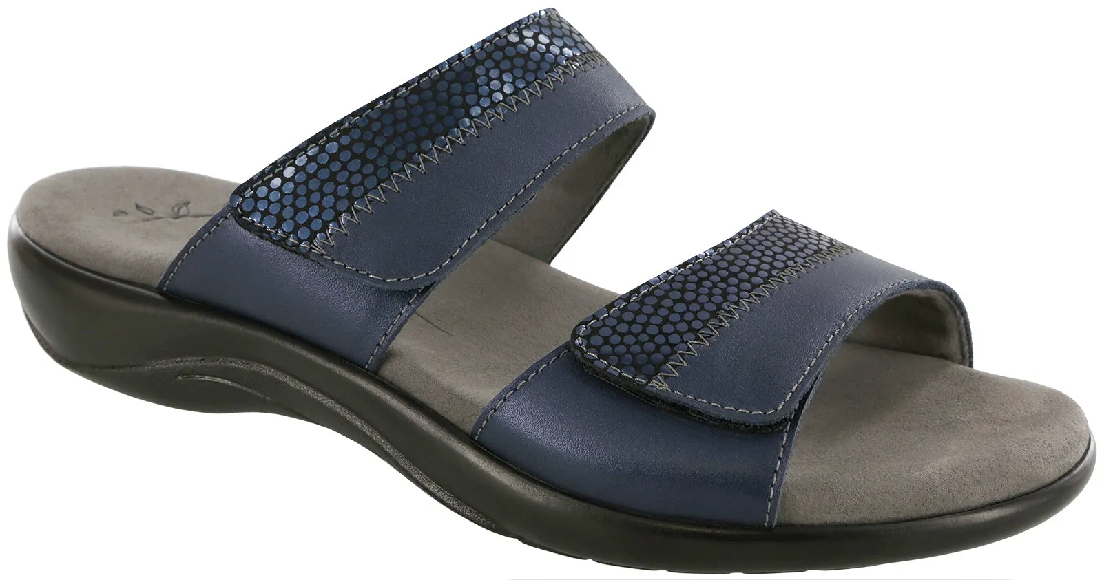 Women's Nudu Slide Leather Sandal in Slide Navy