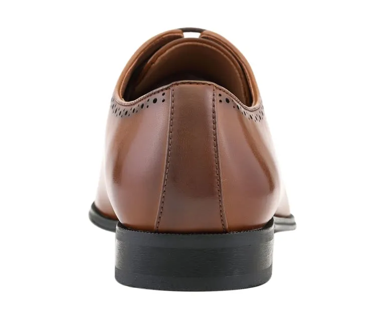 Wyatt Cognac Cap Toe Oxfords
