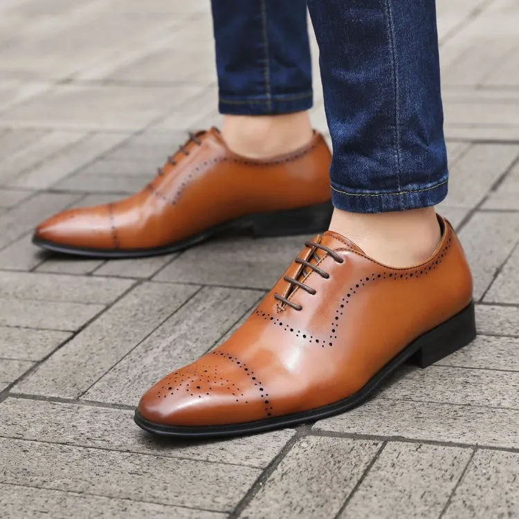 Wyatt Cognac Cap Toe Oxfords