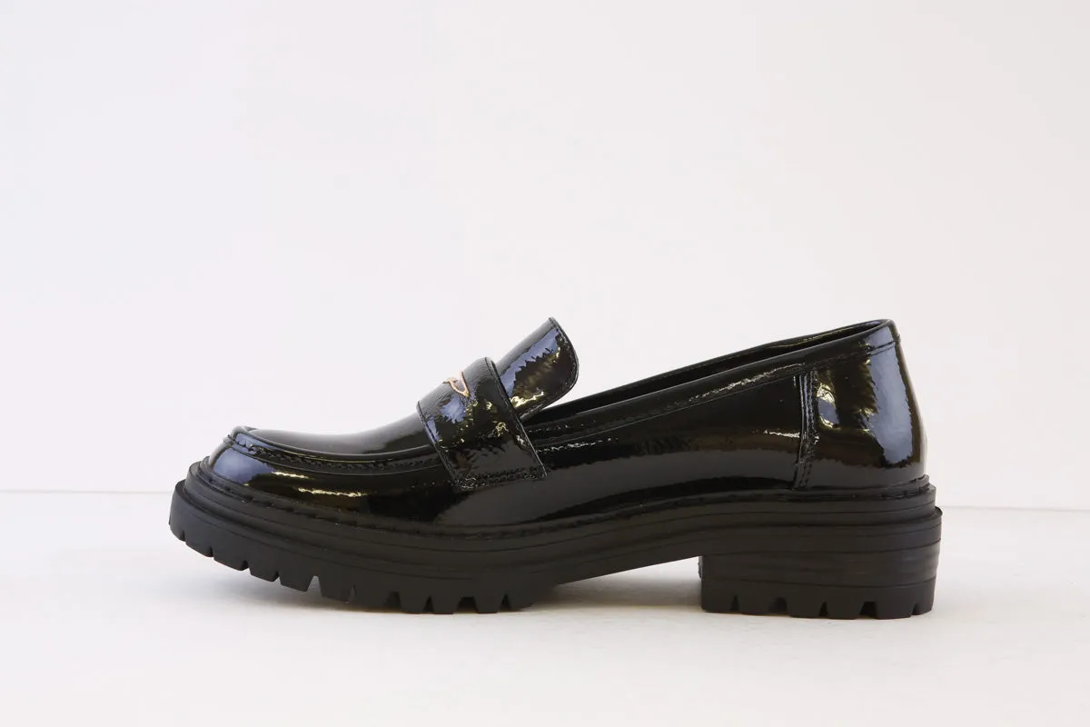 XTI - 142001 CHUNKY LOAFER - BLACK PATENT