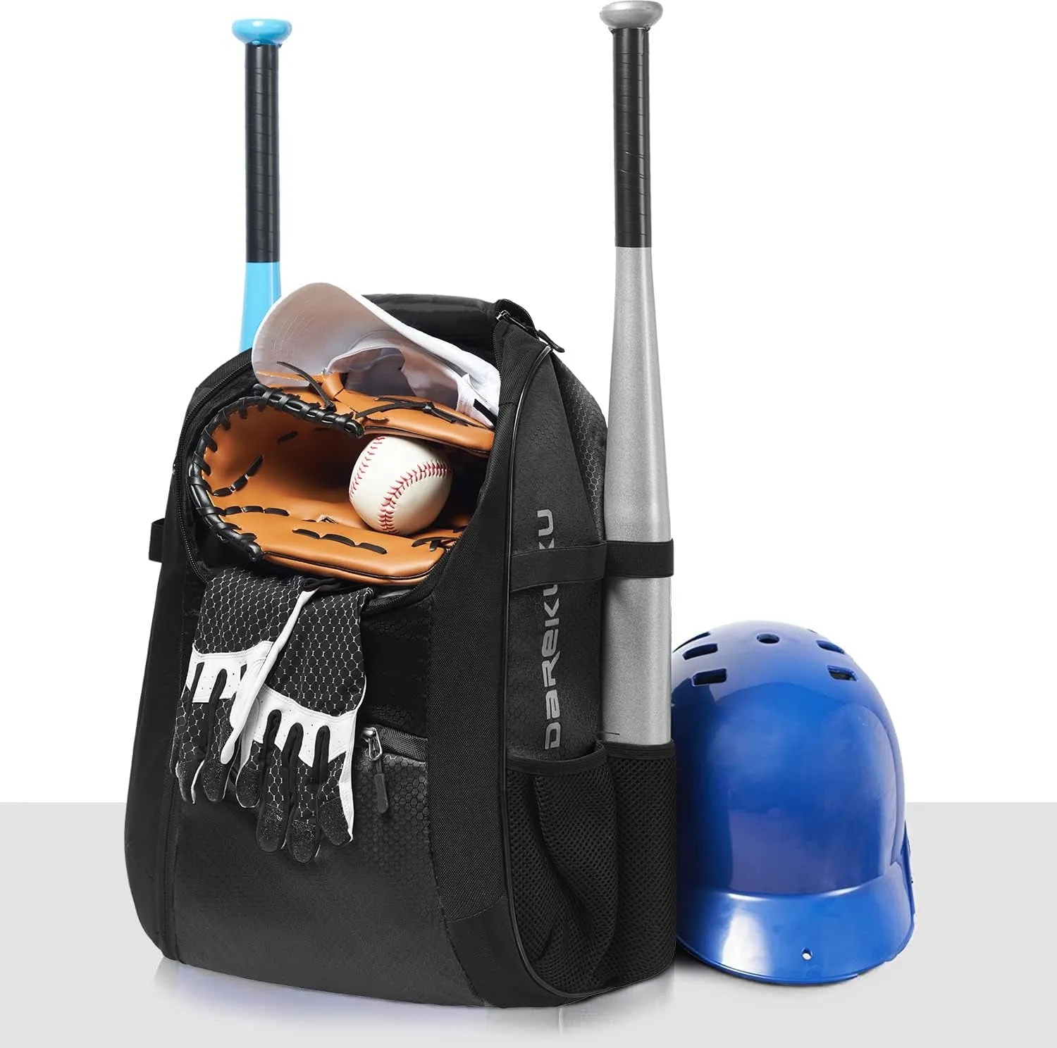 Youth Baseball Backpack, Softball Bag for Boys & Girls, Breathable T-Ball & Baseball Equipment & Gear