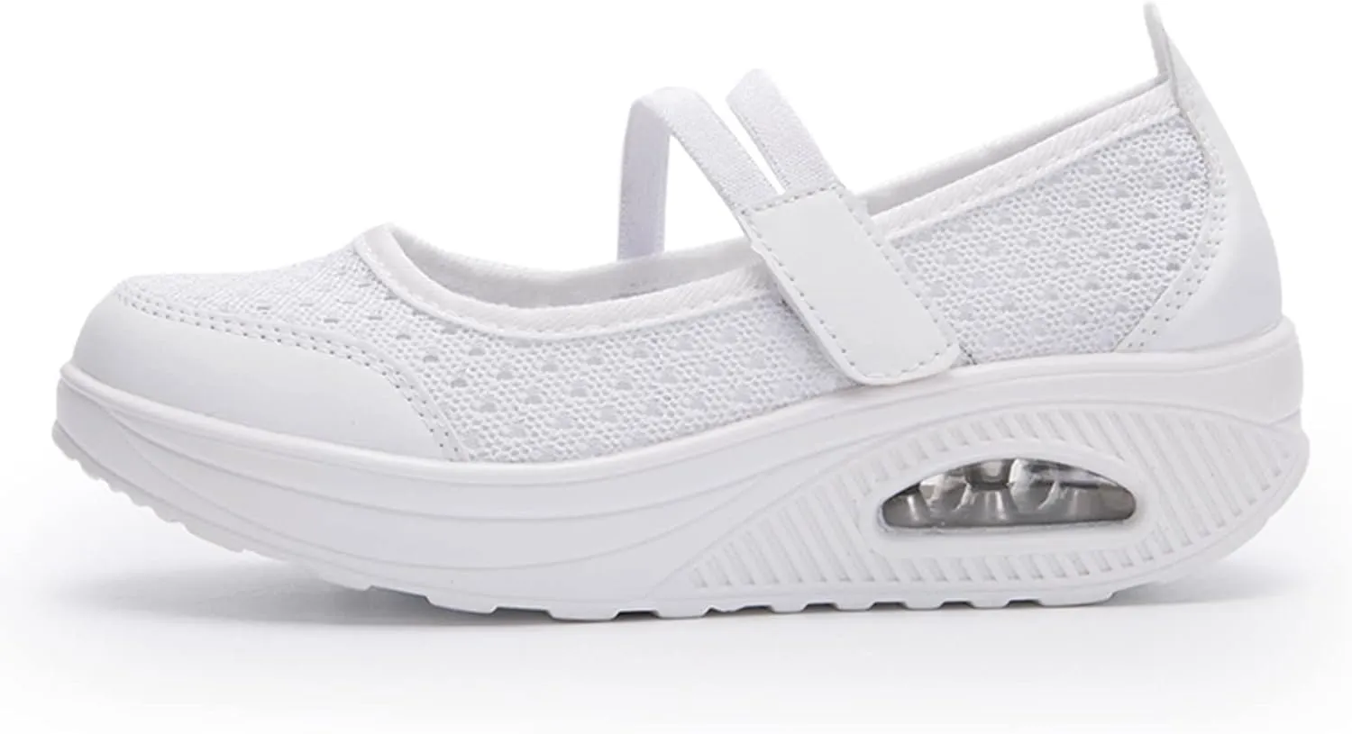 ZBYY Woman Casual Walking Shoes Comfort Sneakers Fashion Mesh Wedge Sneaker Lightweight Nurse Loafers Mary Jane Shoes