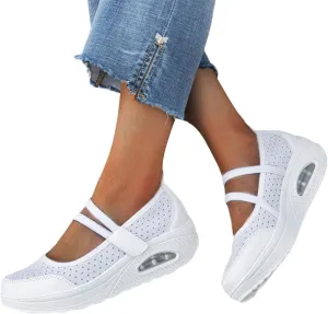 ZBYY Woman Casual Walking Shoes Comfort Sneakers Fashion Mesh Wedge Sneaker Lightweight Nurse Loafers Mary Jane Shoes